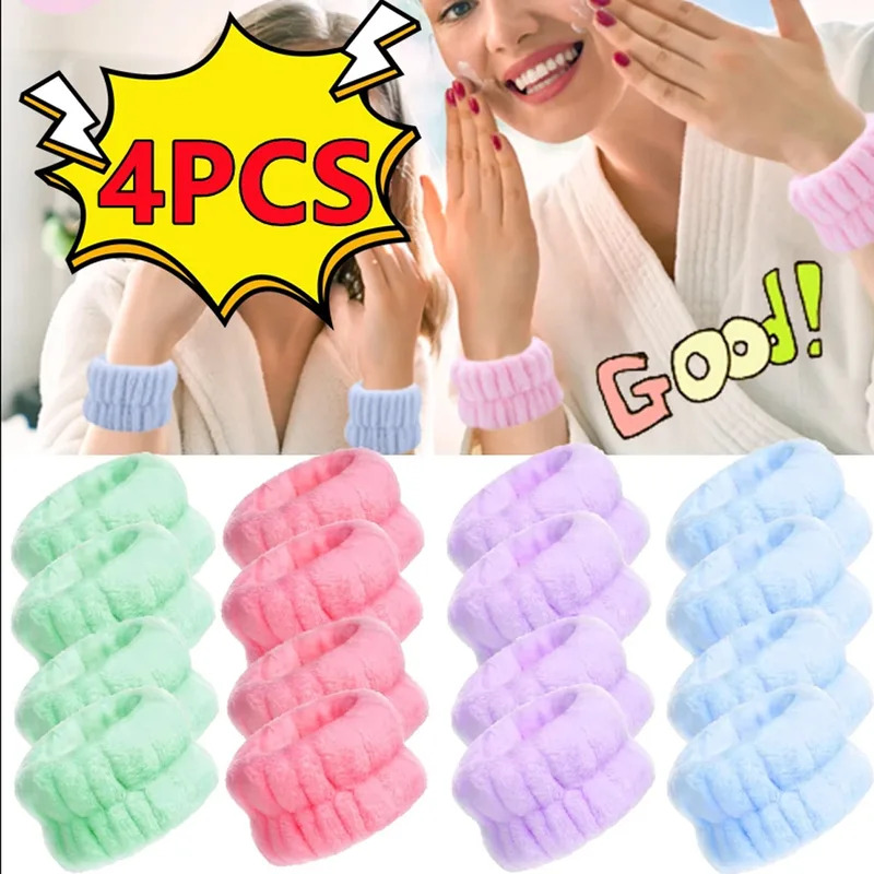 Home Textiles Face Towel - 1/4PCS Wiederverwendbare Handgelenk Waschen Gürtel Weiche