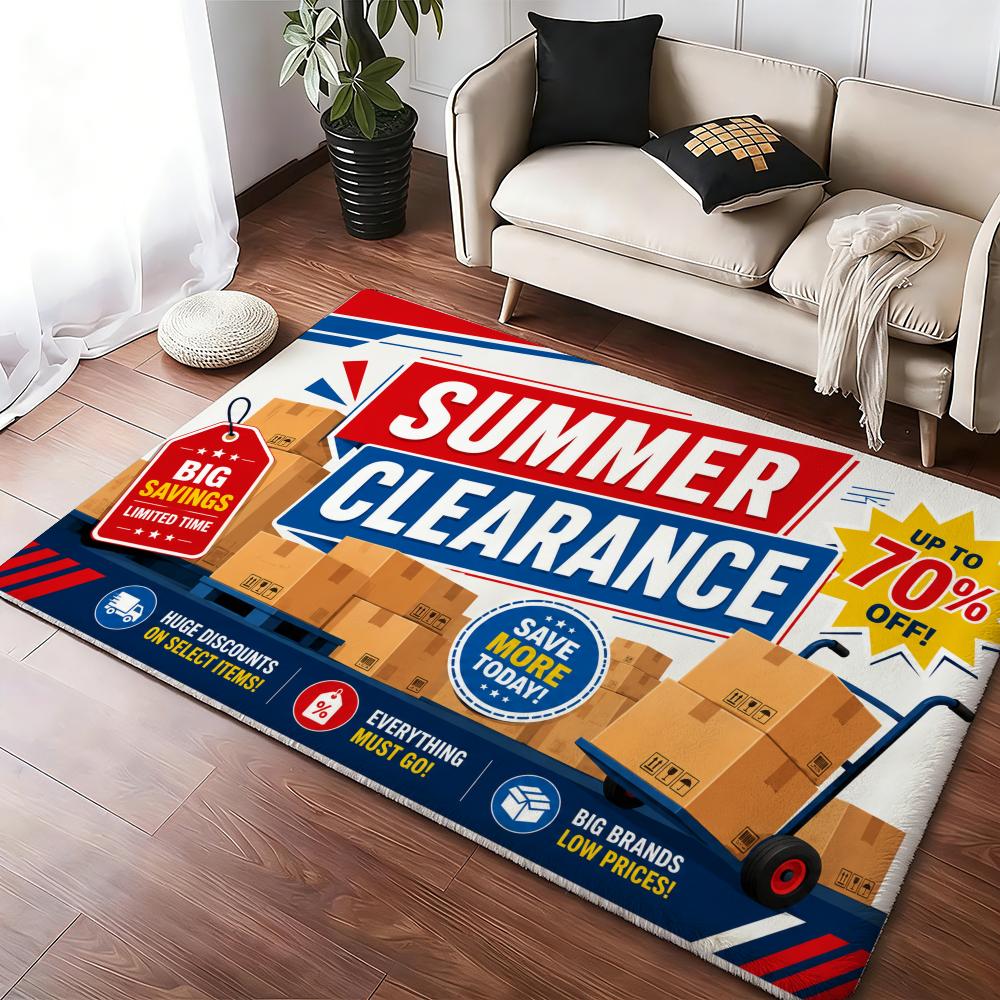 Home Textiles Sale - Sommer-Ausverkauf-Banner Bodenmatte Weich Verdickt Saugfähig Rutschfest