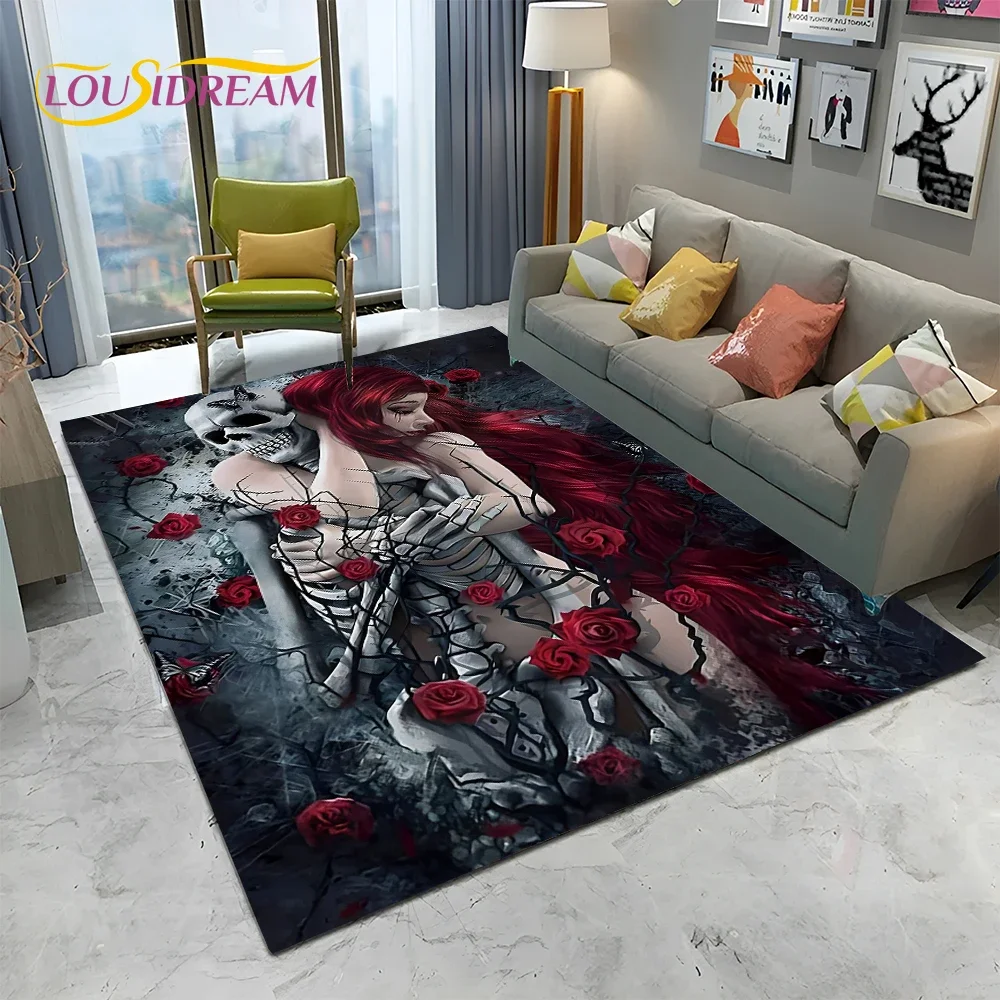 Horror-Gothic-Schädel-Teppich  – Home Textiles Sale Bewertung und Preis